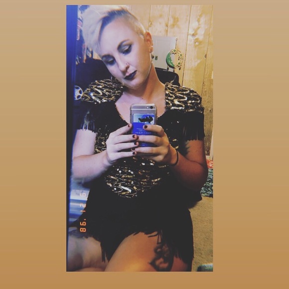 Vintage 1980 sequin tassel cocktail dress - Picture 3 of 6